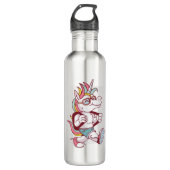 Unicorn gaat naar school waterfles (Voorkant)