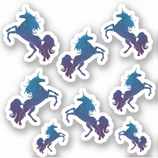 Unicorn Galaxy Sticker (Voorkant)