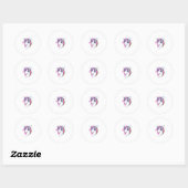Unicorn Gamer Girl (1) Ronde Sticker (Vel)