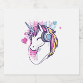Unicorn Gamer Girl (1) Sparkling Wijnetiket (Enkel label)