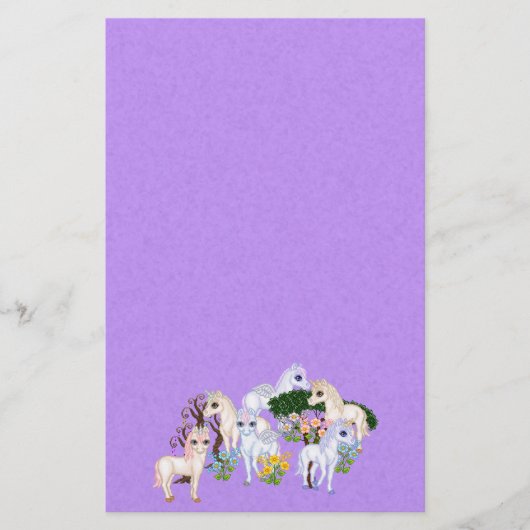 Unicorn Garden Pixel Art Briefpapier (Voorkant)