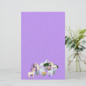 Unicorn Garden Pixel Art Briefpapier (Staand voorkant)