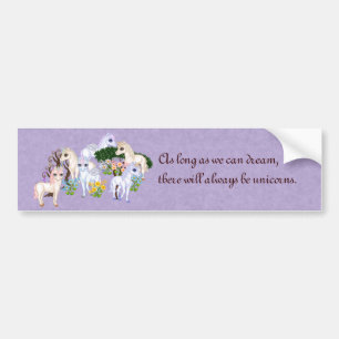 Unicorn Garden Pixel Art Bumpersticker