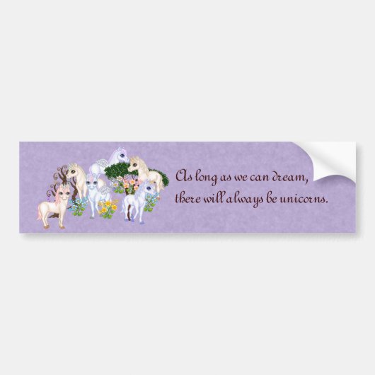 Unicorn Garden Pixel Art Bumpersticker (Voorkant)