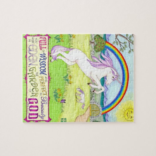 Unicorn Garden Puzzle Legpuzzel (Horizontaal)