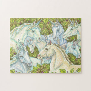 Unicorn Gathering Horse Herd FANTASY PUZZLE Legpuzzel