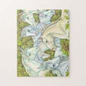 Unicorn Gathering Horse Herd FANTASY PUZZLE Legpuzzel (Verticaal)
