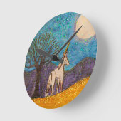 Unicorn Gazing op de maan Ronde Klok (Hoek)