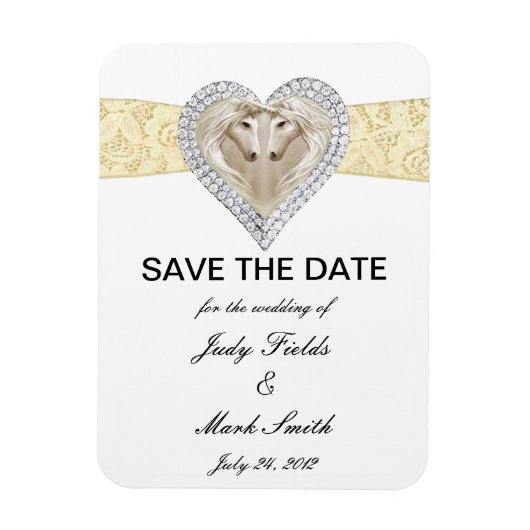 Unicorn gele kant sparen de Magnet van de Datum Magneet (Verticaal)