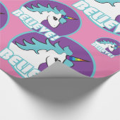 Unicorn "GELOOF!" Cadeaupapier (Hoek)