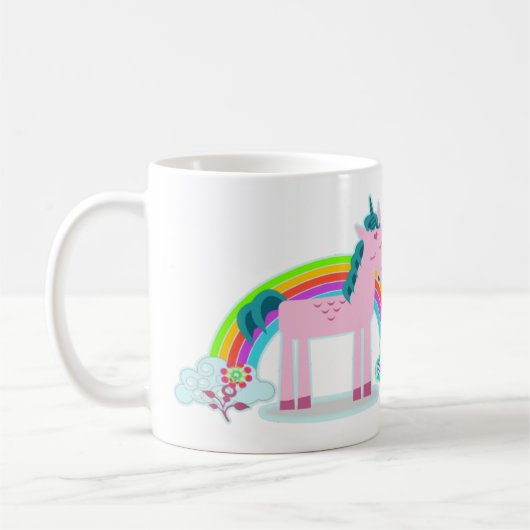 Unicorn, geloof in je dromen. koffiemok (Links)