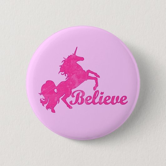 Unicorn, geloof ronde button 5,7 cm (Voorkant)