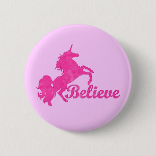 Unicorn, geloof ronde button 5,7 cm