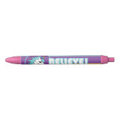 Unicorn "GELOOF!" Zwarte Inkt Pen (Voorkant)