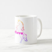 Unicorn gelooft design - witte, klassieke Mok van  (Voorkant rechts)