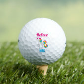 Unicorn gelooft ieve Monogram Initiaal Cute Golfballen (Insitu Shirt)