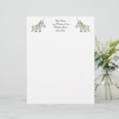 Unicorn Gepersonaliseerd Briefhoofd (Staand voorkant)