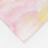 UNICORN gepersonaliseerde fleece deken. (Hoek)