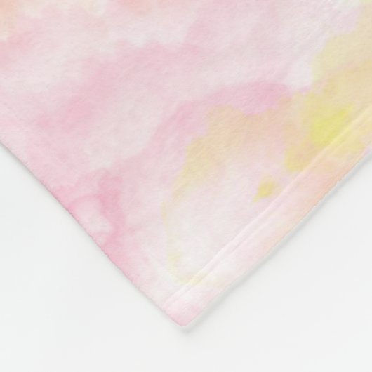 UNICORN gepersonaliseerde fleece deken. (Hoek)