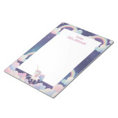 Unicorn gepersonaliseerde Mitswa Note pad Notitieblok (Schuin)