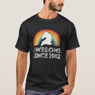 Unicorn Geweldige sinds 1982 40e verjaardag 40 jaa T-shirt