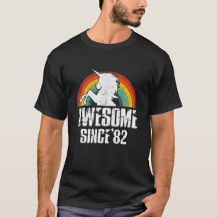 Unicorn Geweldige sinds 1982 40th Birthday Gift 40 T-shirt