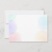 Unicorn gezicht Hartelijk dank voor uw kaart Roze  (Achterkant)