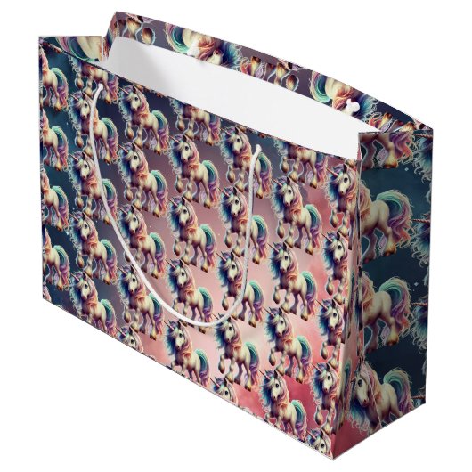 Unicorn Gift Bag Groot Cadeauzakje (Achterkant Gekanteld)
