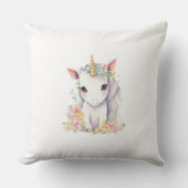 Unicorn Gift for Girls waterverf Kussen (Voorkant)