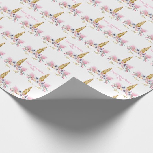 Unicorn Gift wrap Cadeaupapier (Hoek)