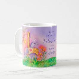Unicorn Giraffe Safari Love Valentijns Koffiemok