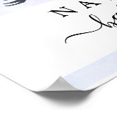 Unicorn Girl Baby shower Rainbow Welcome Sign. Poster (Hoek)