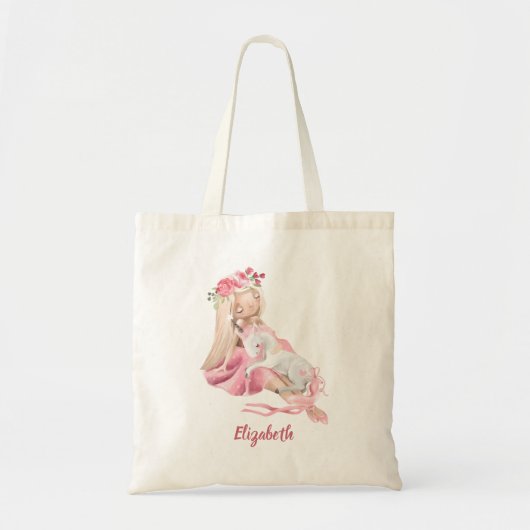  Unicorn Girl Ballerina Tote Bag (Voorkant)