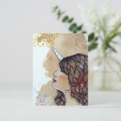 Unicorn Girl Briefkaart (Staand voorkant)