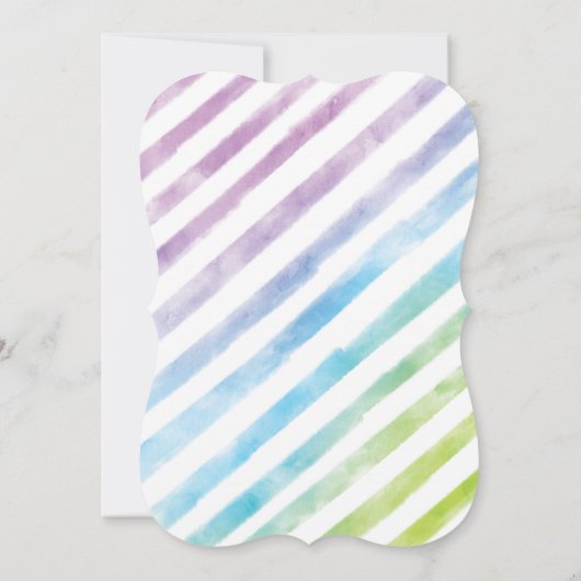  Unicorn Girl Floral Baby shower Kaart (Achterkant)