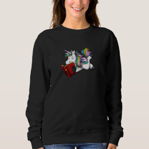 Unicorn Girl Reading Love Geweldige Funny Trui