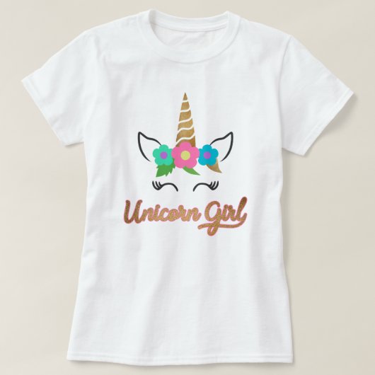 Unicorn Girl T-shirt / Unicorn T-shirt (Design voorkant)