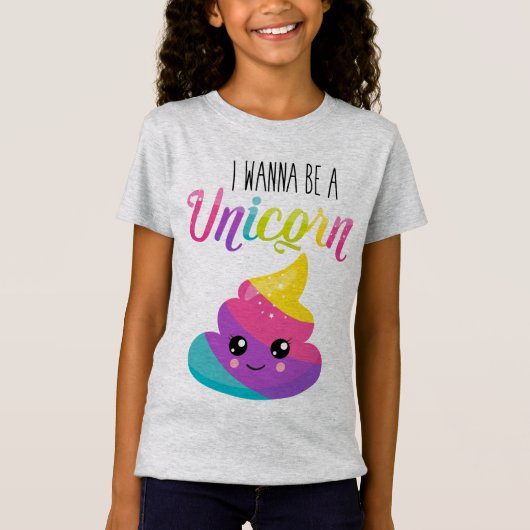 Unicorn Girls' Fine Jersey T-Shirt (Voorkant)