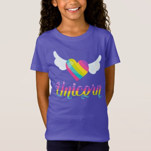 Unicorn Girls' Fine Jersey T-Shirt (Voorkant)