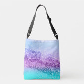 Unicorn Girls Glitter #14 #shiny #decor #art Crossbody Tas (Achterkant)