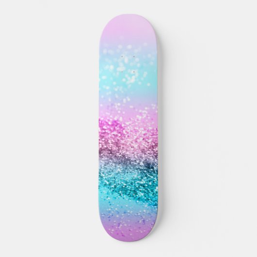 Unicorn Girls Glitter #16 Persoonlijk Skateboard (Voorkant)