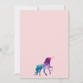 Unicorn girly fantasy roze paars 10e verjaardag kaart (Achterkant)