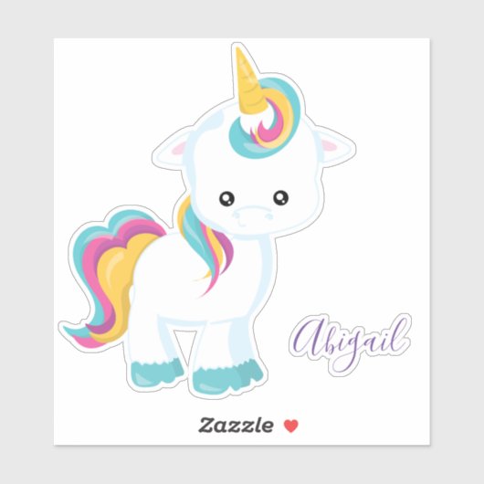 Unicorn girly sticker (Vel)