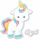Unicorn girly sticker (Voorkant)