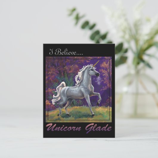 Unicorn Glade Briefkaart (Staand voorkant)