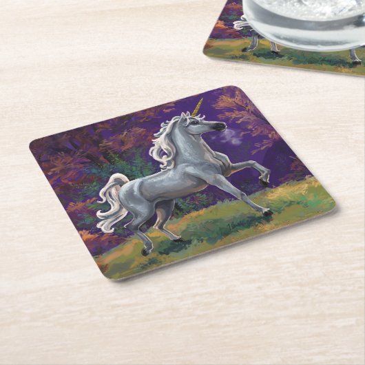 Unicorn Glade Kartonnen Onderzetters (Schuin)