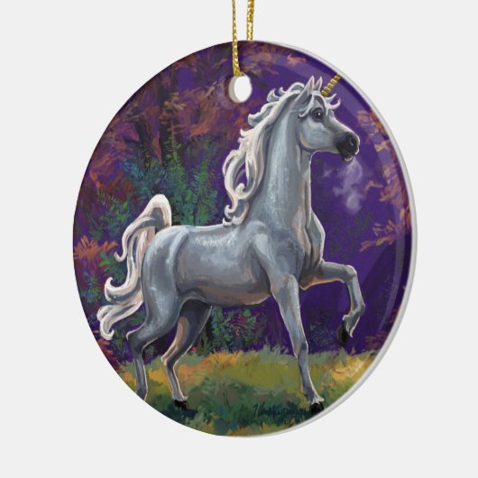 Unicorn Glade Keramisch Ornament (Links)