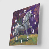 Unicorn Glade Vierkante Klok (Hoek)
