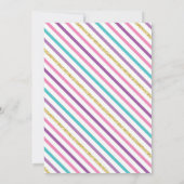 Unicorn Glitter Birthday Party Invitation Kaart (Achterkant)