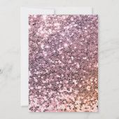 Unicorn Glitter Birthday Party Kaart (Achterkant)